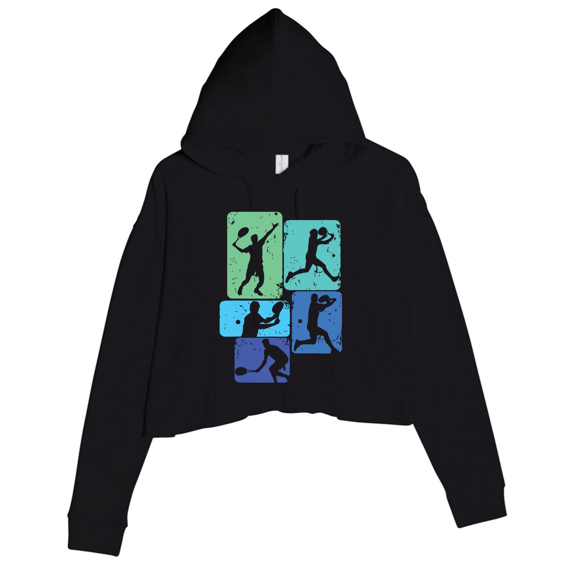 Tennis Player Crop Fleece Hoodie
