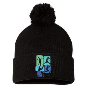 Tennis Player Pom Pom 12in Knit Beanie