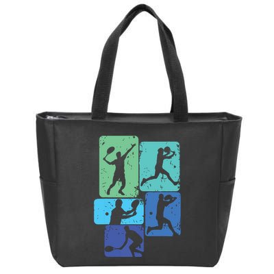 Tennis Player Zip Tote Bag