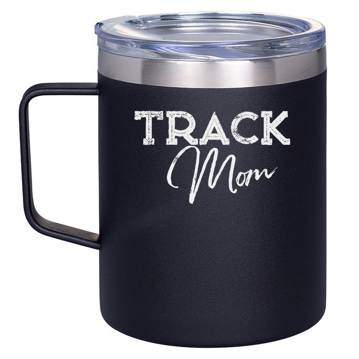 Track Proud Track & Field Mom 12oz Stainless Steel Coffee Mug