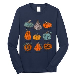 Teacher Pumpkins Trick Or Teach Halloween Teach Love Inspire Long Sleeve Shirt