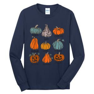 Teacher Pumpkins Trick Or Teach Halloween Teach Love Inspire Tall Long Sleeve T-Shirt