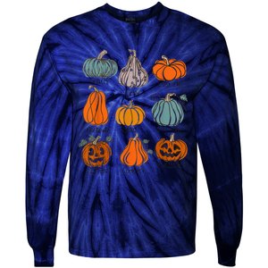 Teacher Pumpkins Trick Or Teach Halloween Teach Love Inspire Tie-Dye Long Sleeve Shirt