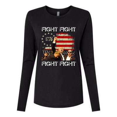 Trump Pennsylvania Trump 2024 Fight! Womens Cotton Relaxed Long Sleeve T-Shirt