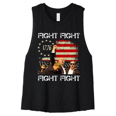 Trump Pennsylvania Trump 2024 Fight! Women's Racerback Cropped Tank