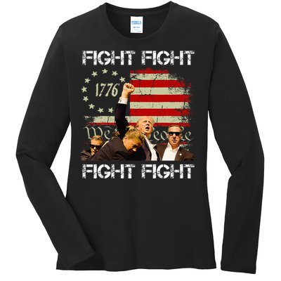 Trump Pennsylvania Trump 2024 Fight! Ladies Long Sleeve Shirt