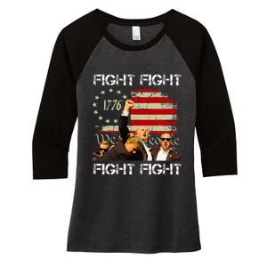 Trump Pennsylvania Trump 2024 Fight! Women's Tri-Blend 3/4-Sleeve Raglan Shirt