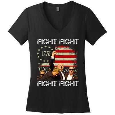 Trump Pennsylvania Trump 2024 Fight! Women's V-Neck T-Shirt