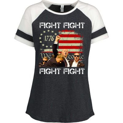 Trump Pennsylvania Trump 2024 Fight! Enza Ladies Jersey Colorblock Tee