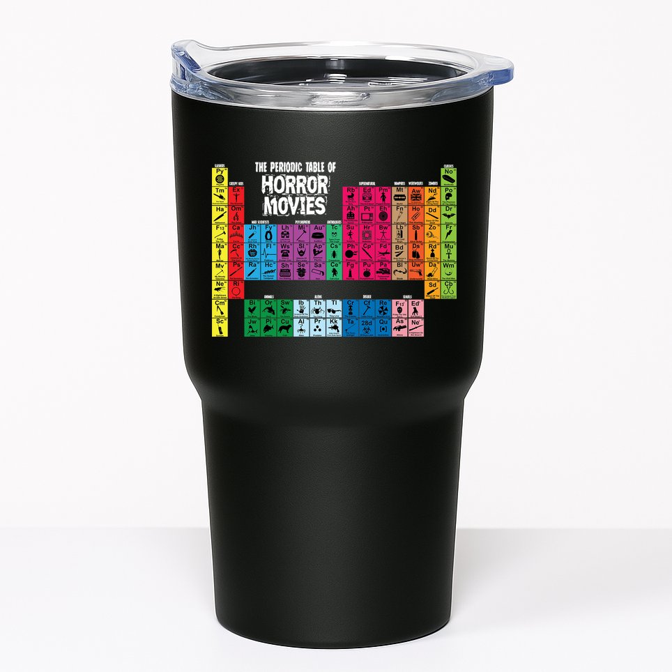 The Periodic Table Of Horror Movies Chemistry Science Tumbler