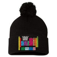 The Periodic Table Of Horror Movies Chemistry Science Pom Pom 12in Knit Beanie