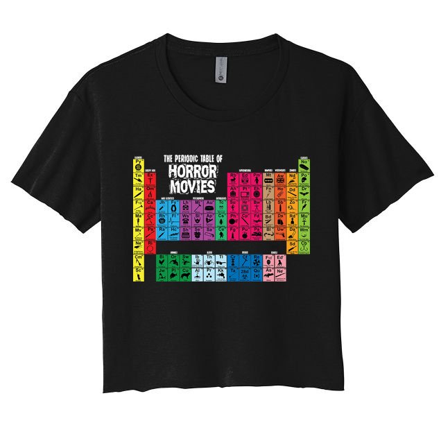 The Periodic Table Of Horror Movies Chemistry Science Crop Top