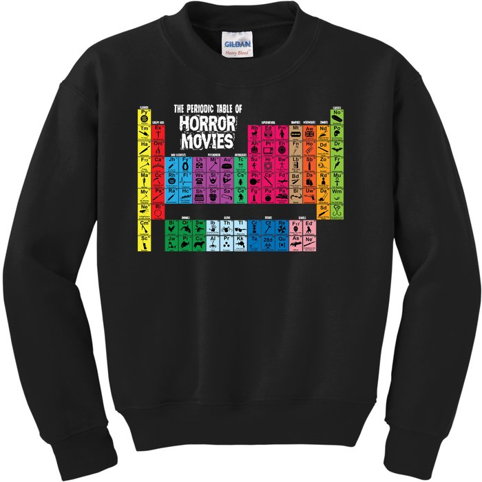 The Periodic Table Of Horror Movies Chemistry Science Kids Sweatshirt