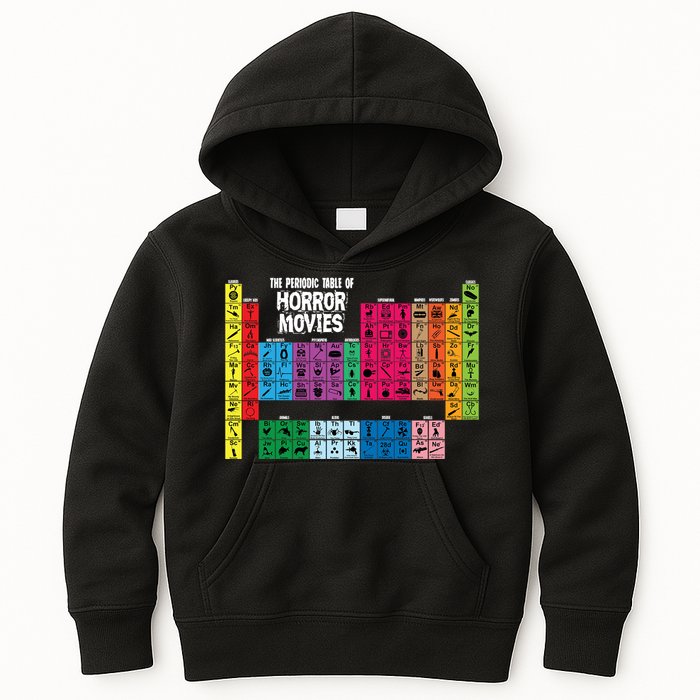 The Periodic Table Of Horror Movies Chemistry Science Kids Hoodie