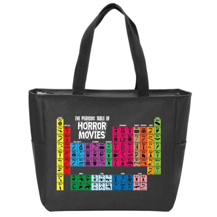 The Periodic Table Of Horror Movies Chemistry Science Zip Tote Bag