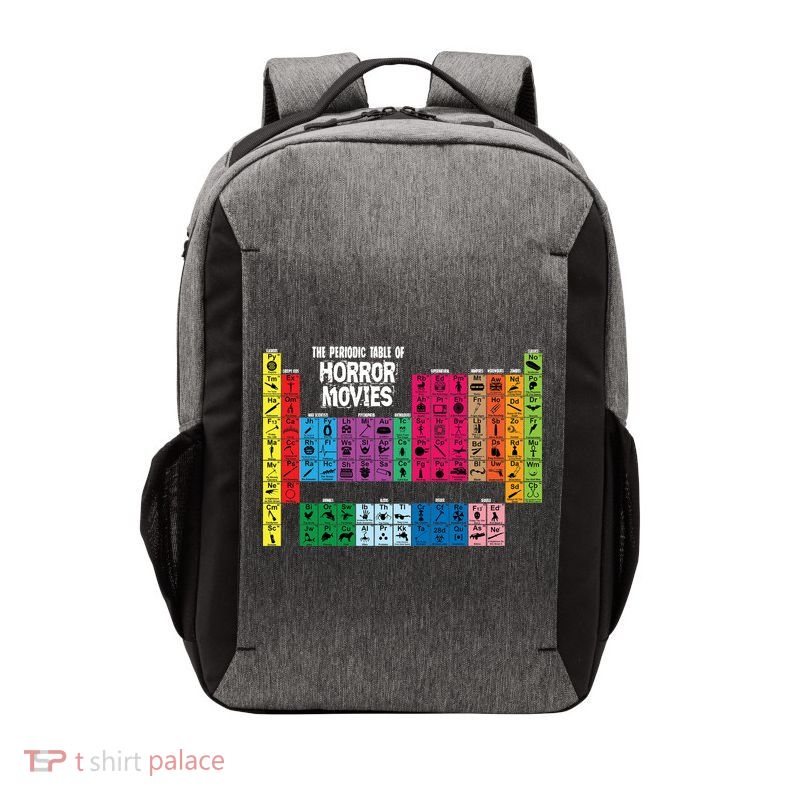 The Periodic Table Of Horror Movies Chemistry Science Vector Backpack