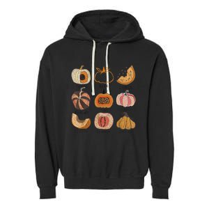 Teacher Pumpkin Teach Love Inspire Trick Or Teach Halloween Garment-Dyed Fleece Hoodie