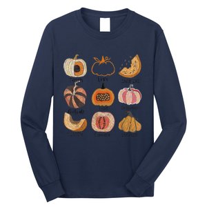 Teacher Pumpkin Teach Love Inspire Trick Or Teach Halloween Long Sleeve Shirt