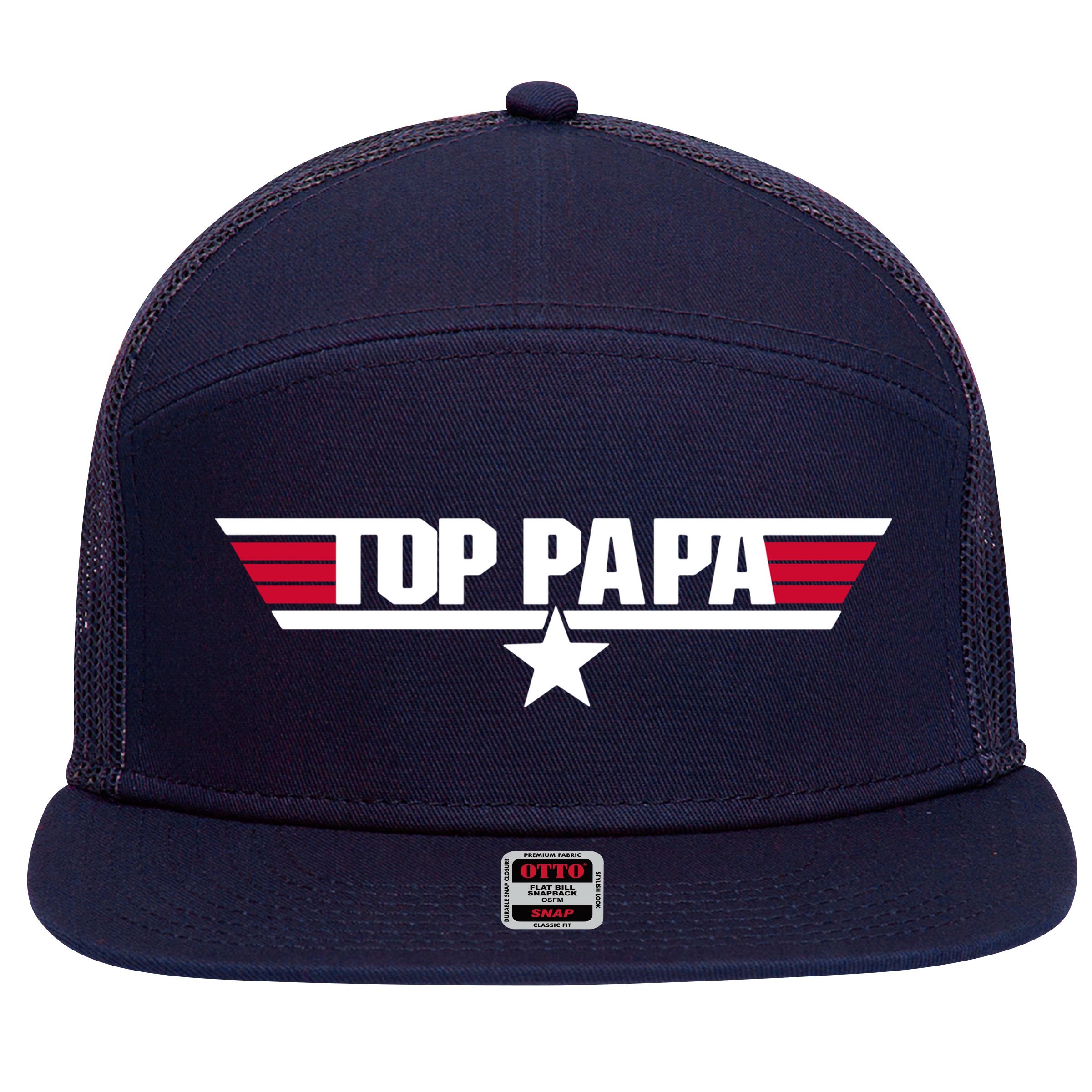 Top Papa 7 Panel Mesh Trucker Snapback Hat