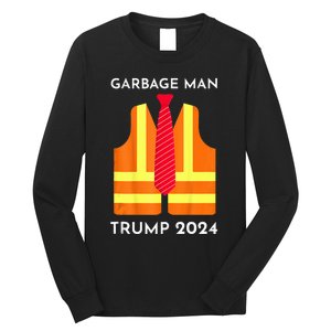 Trump Proud To Be Garbage Hivis Vest Red Tie Costume Long Sleeve Shirt