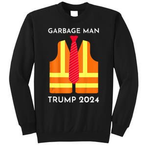 Trump Proud To Be Garbage Hivis Vest Red Tie Costume Sweatshirt