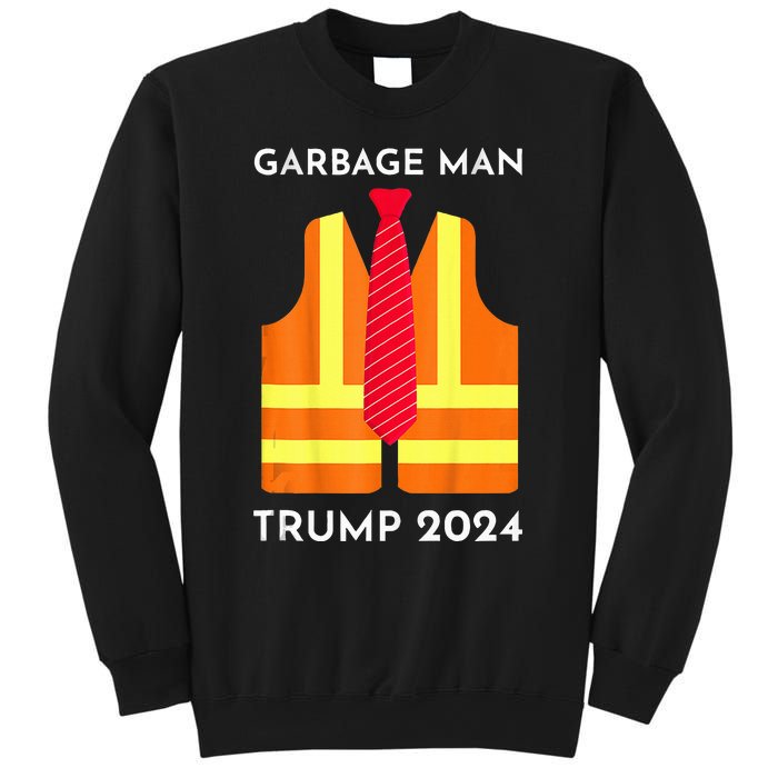 Trump Proud To Be Garbage Hivis Vest Red Tie Costume Sweatshirt