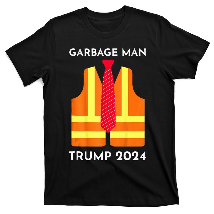 Trump Proud To Be Garbage Hivis Vest Red Tie Costume T-Shirt