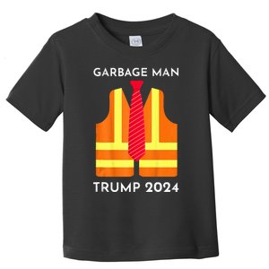 Trump Proud To Be Garbage Hivis Vest Red Tie Costume Toddler T-Shirt