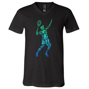 Tennis Player V-Neck T-Shirt