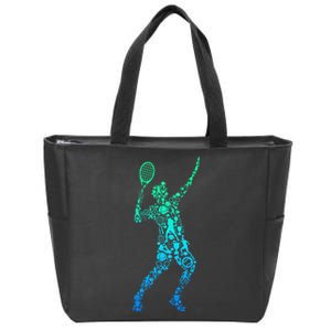 Tennis Player Zip Tote Bag