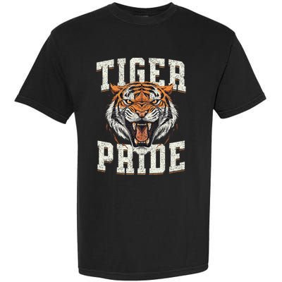 Tiger Pride Tiger Mascot Vintage School Sports Team Garment-Dyed Heavyweight T-Shirt