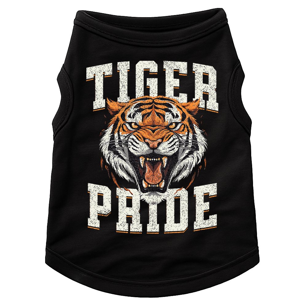 Tiger Pride Tiger Mascot Vintage School Sports Team Doggie Tank