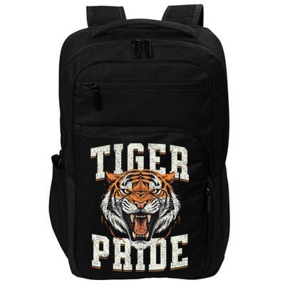 Tiger Pride Tiger Mascot Vintage School Sports Team Impact Tech Backpack