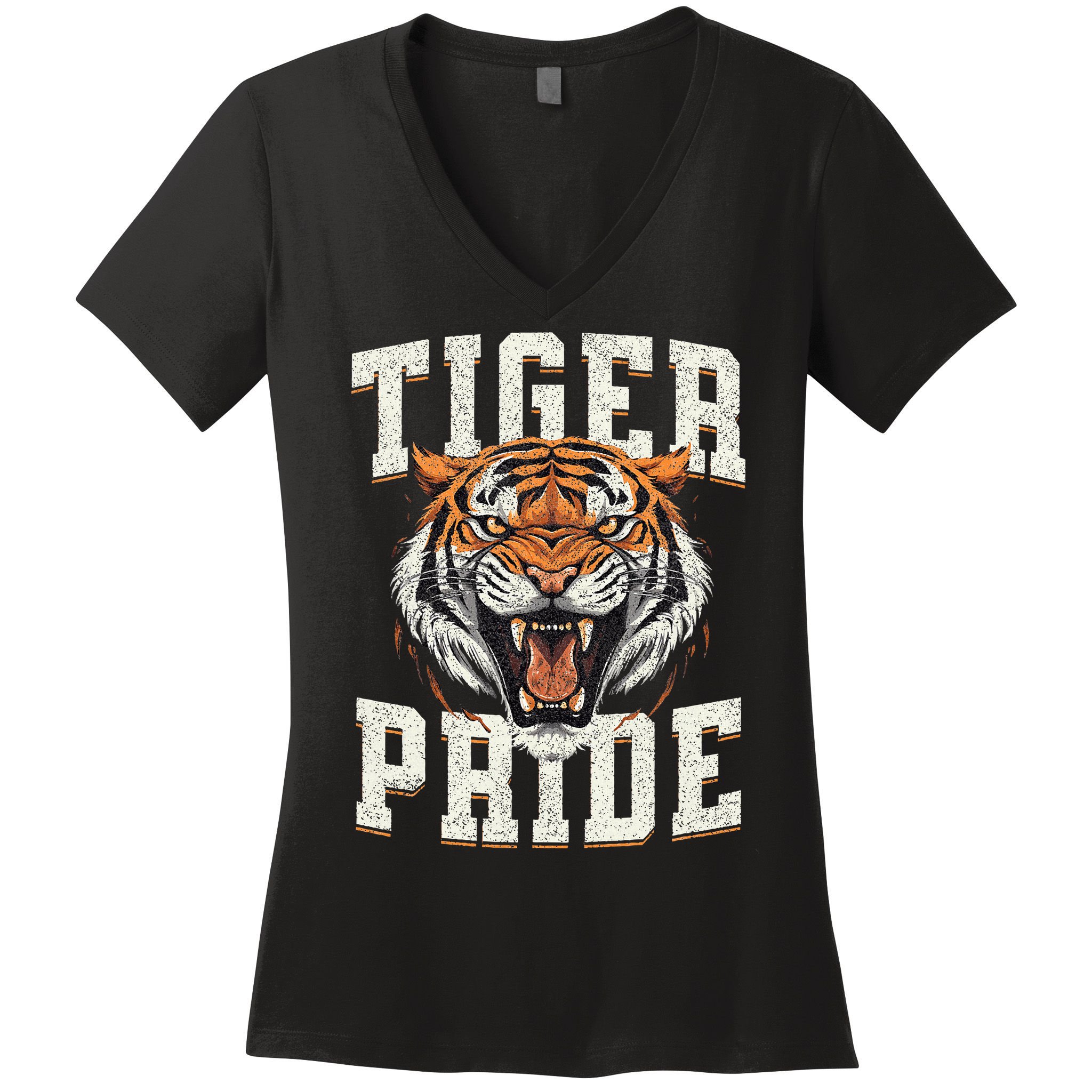 Tiger Pride Tiger Mascot Vintage School Sports Team Women's V-Neck T-Shirt