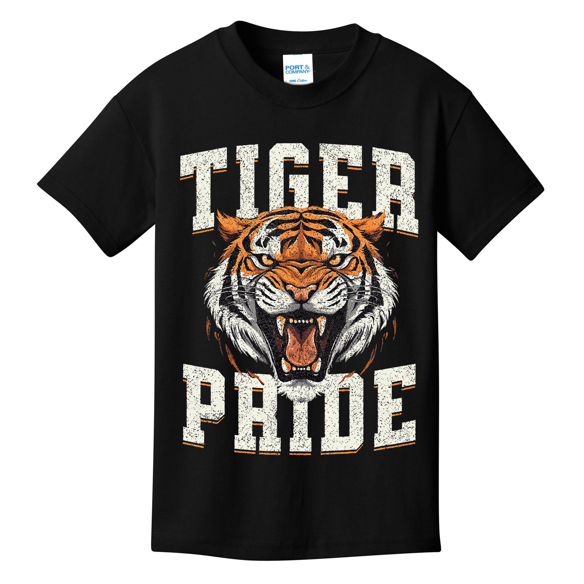 Tiger Pride Tiger Mascot Vintage School Sports Team Kids T-Shirt