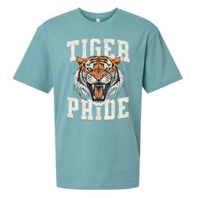 Tiger Pride Tiger Mascot Vintage School Sports Team Sueded Cloud Jersey T-Shirt