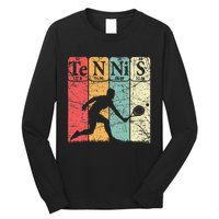 Tennis Periodic Table Elements Tennis Player Nerd Vintage Long Sleeve Shirt