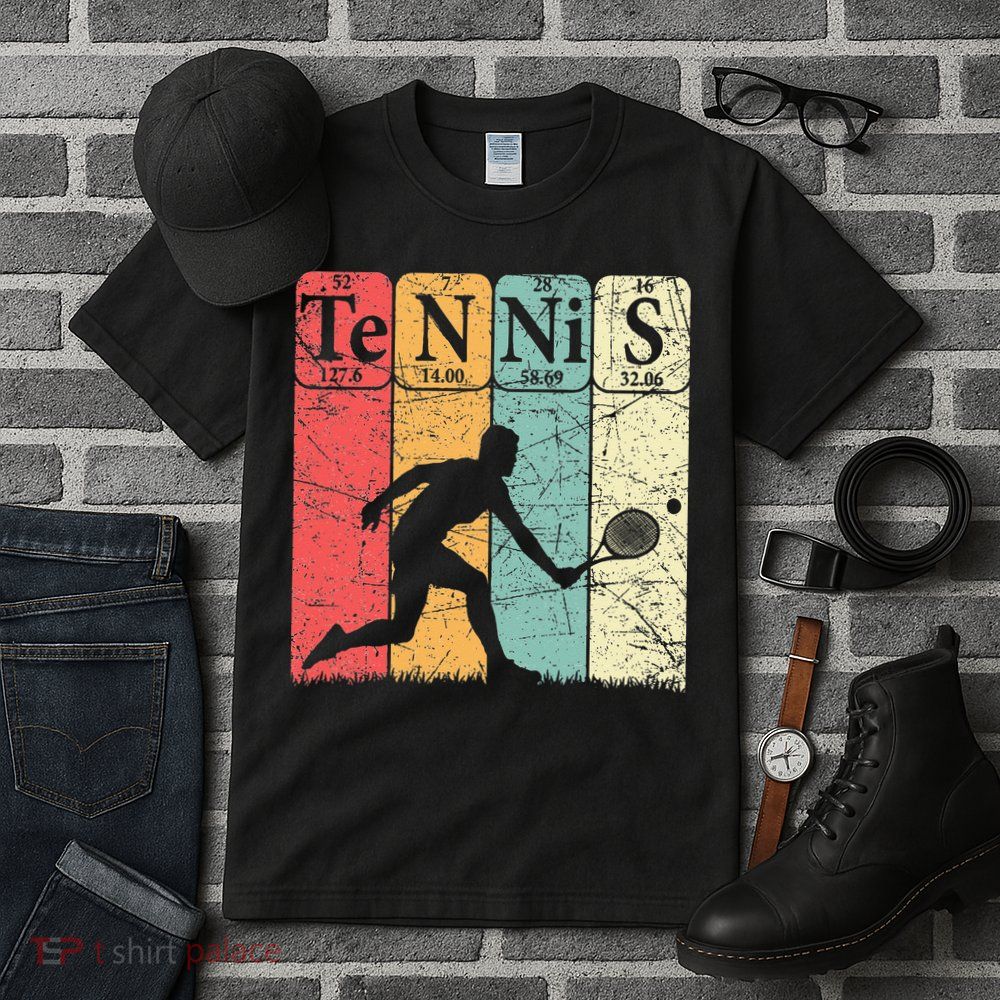 Tennis Periodic Table Elements Tennis Player Nerd Vintage Tall T-Shirt