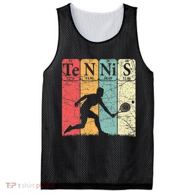 Tennis Periodic Table Elements Tennis Player Nerd Vintage Mesh Reversible Basketball Jersey Tank