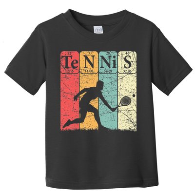 Tennis Periodic Table Elements Tennis Player Nerd Vintage Toddler T-Shirt