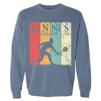 Tennis Periodic Table Elements Tennis Player Nerd Vintage Garment-Dyed Sweatshirt