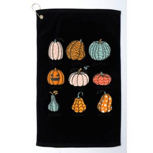 Teacher Pumpkins Trick Or Teach Halloween Teach Love Inspire Platinum Collection Golf Towel