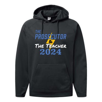 The Prosecutor The Teacher 2024 Harris Walz Presidential Performance Fleece Hoodie