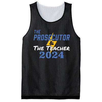 The Prosecutor The Teacher 2024 Harris Walz Presidential Mesh Reversible Basketball Jersey Tank