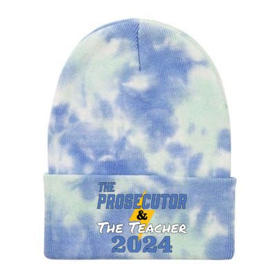 The Prosecutor The Teacher 2024 Harris Walz Presidential Tie Dye 12in Knit Beanie