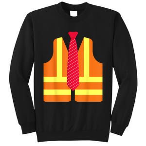 Trump Proud To Be Garbage Hivis Vest Red Tie Costume 2024 Sweatshirt