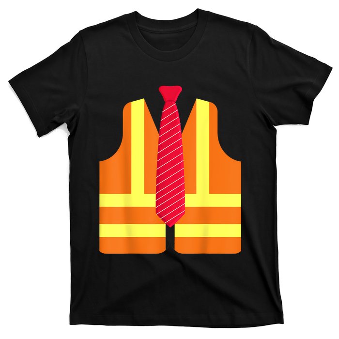 Trump Proud To Be Garbage Hivis Vest Red Tie Costume 2024 T-Shirt