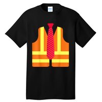 Trump Proud To Be Garbage Hivis Vest Red Tie Costume 2024 Tall T-Shirt