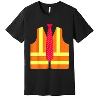 Trump Proud To Be Garbage Hivis Vest Red Tie Costume 2024 Premium T-Shirt