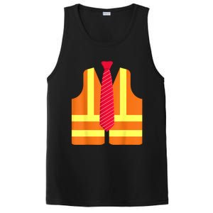 Trump Proud To Be Garbage Hivis Vest Red Tie Costume 2024 PosiCharge Competitor Tank